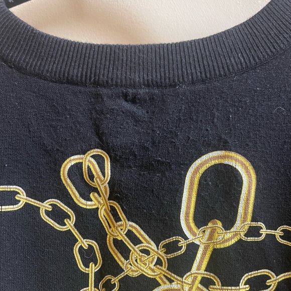 Zara Knit Gold Chain Print Sweater - Picture 6 of 12
